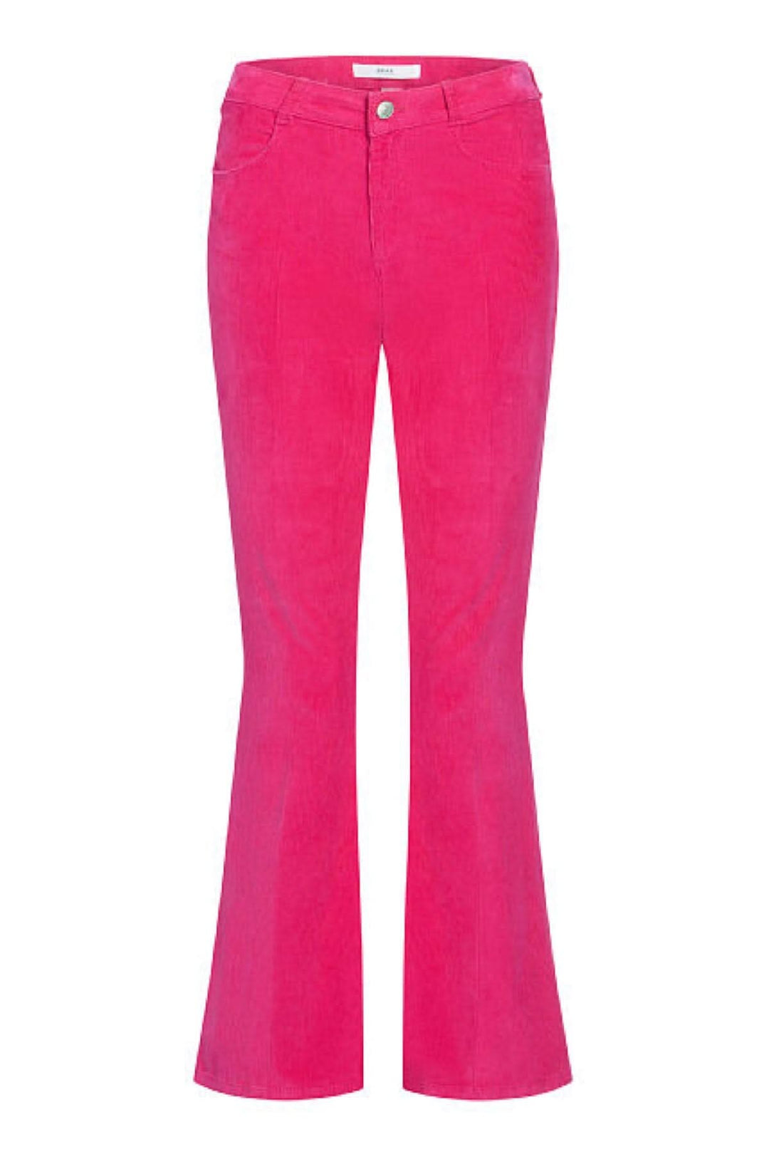 Pantalon velours côtelé SHAKIRA S rose, slim bootcut avec cinq poches pour un look moderne et polyvalent.