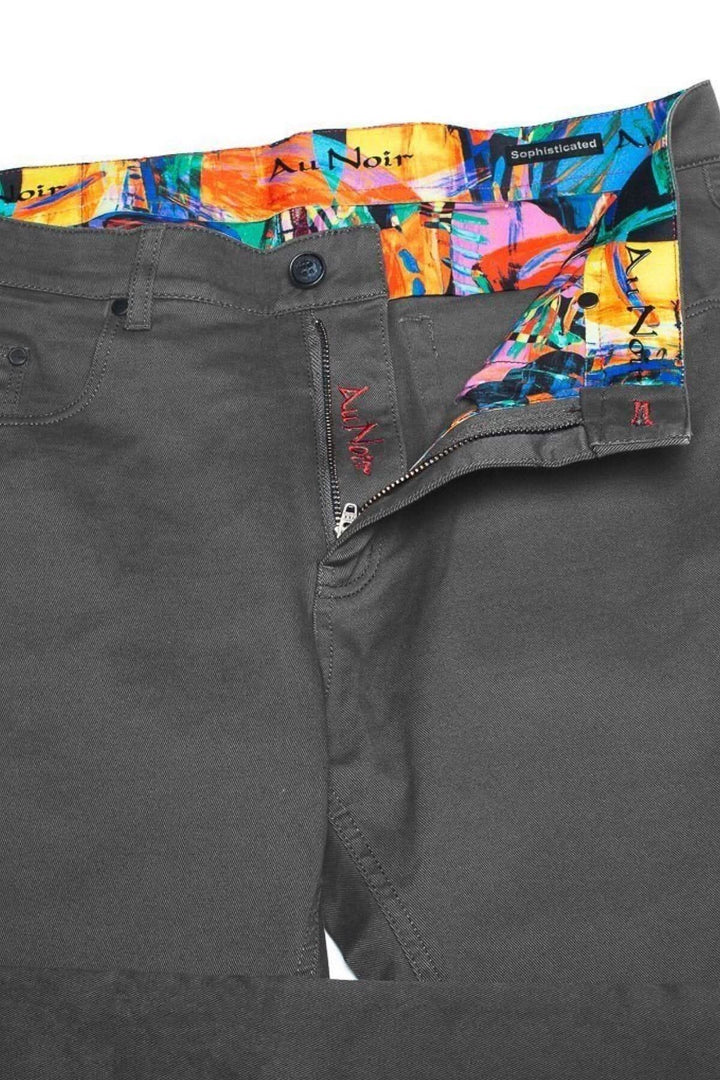 Pantalon stretch habillé pour homme Au Noir, avec poches droites et tissu coton haute qualité, coupe contemporaine.