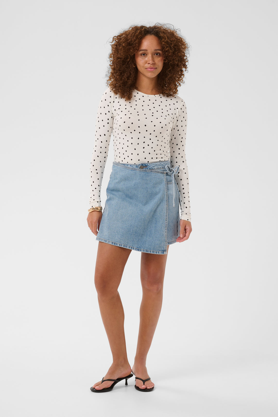T-shirt Bella manches longues à pois