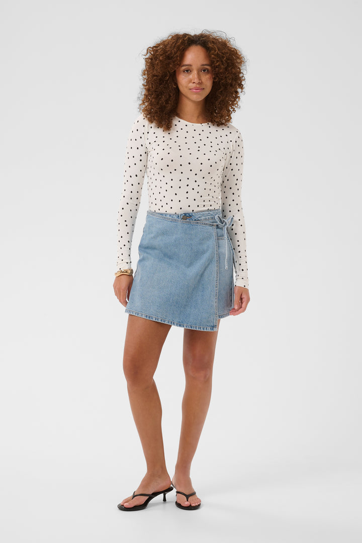 T-shirt Bella manches longues à pois