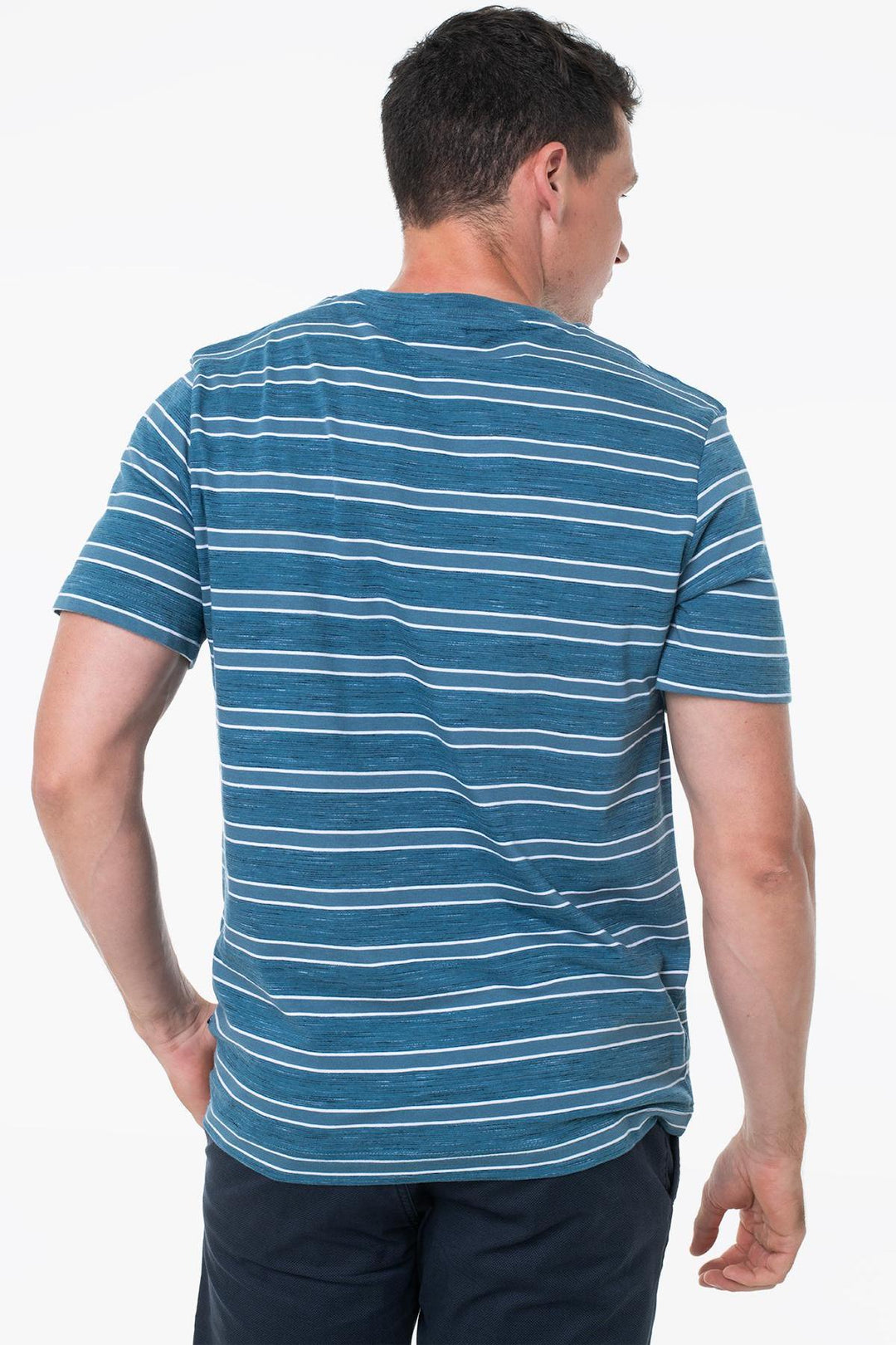 Short-sleeved striped T-shirt