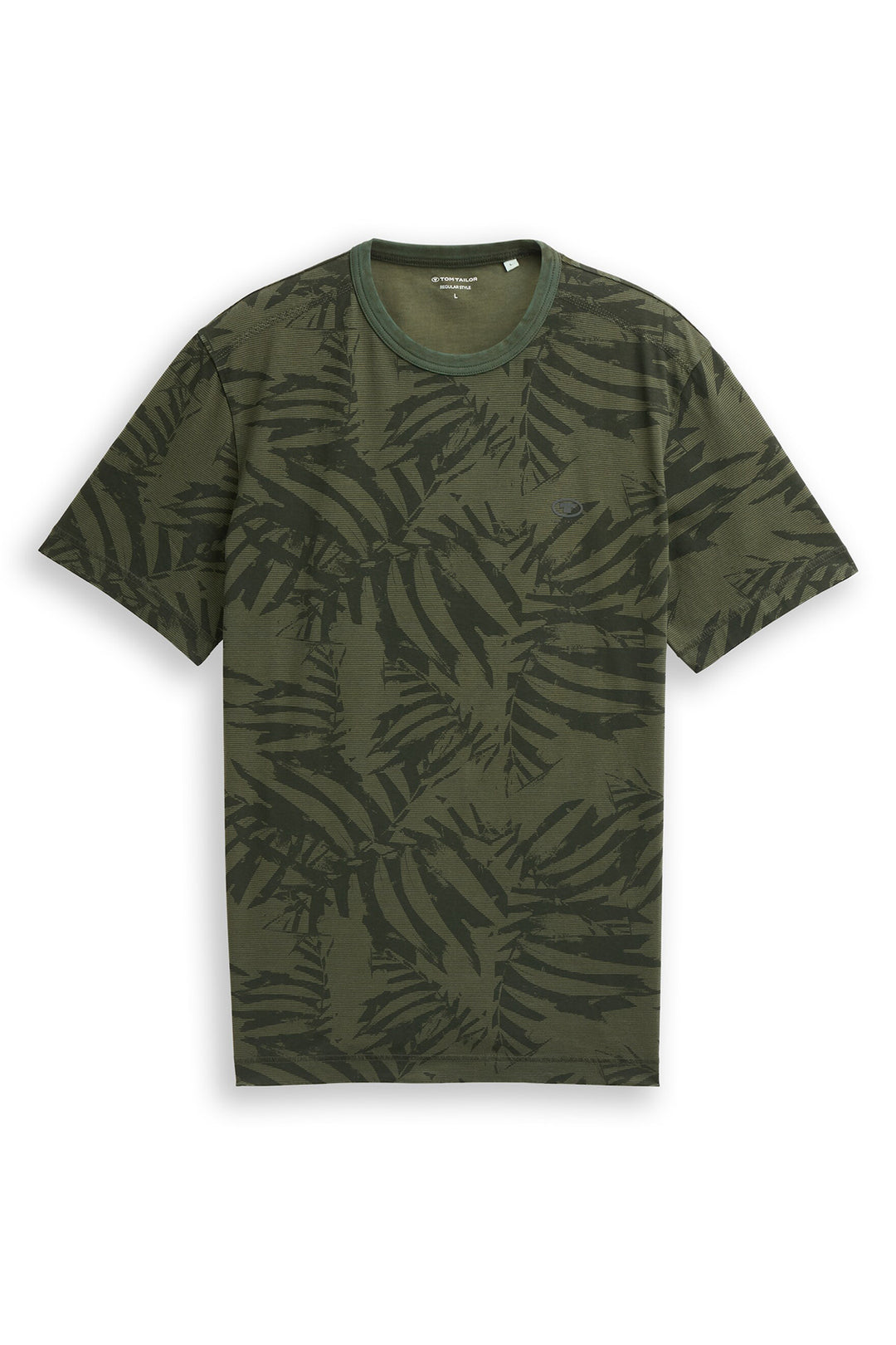 T-shirt with a tone-on-tone tropical print