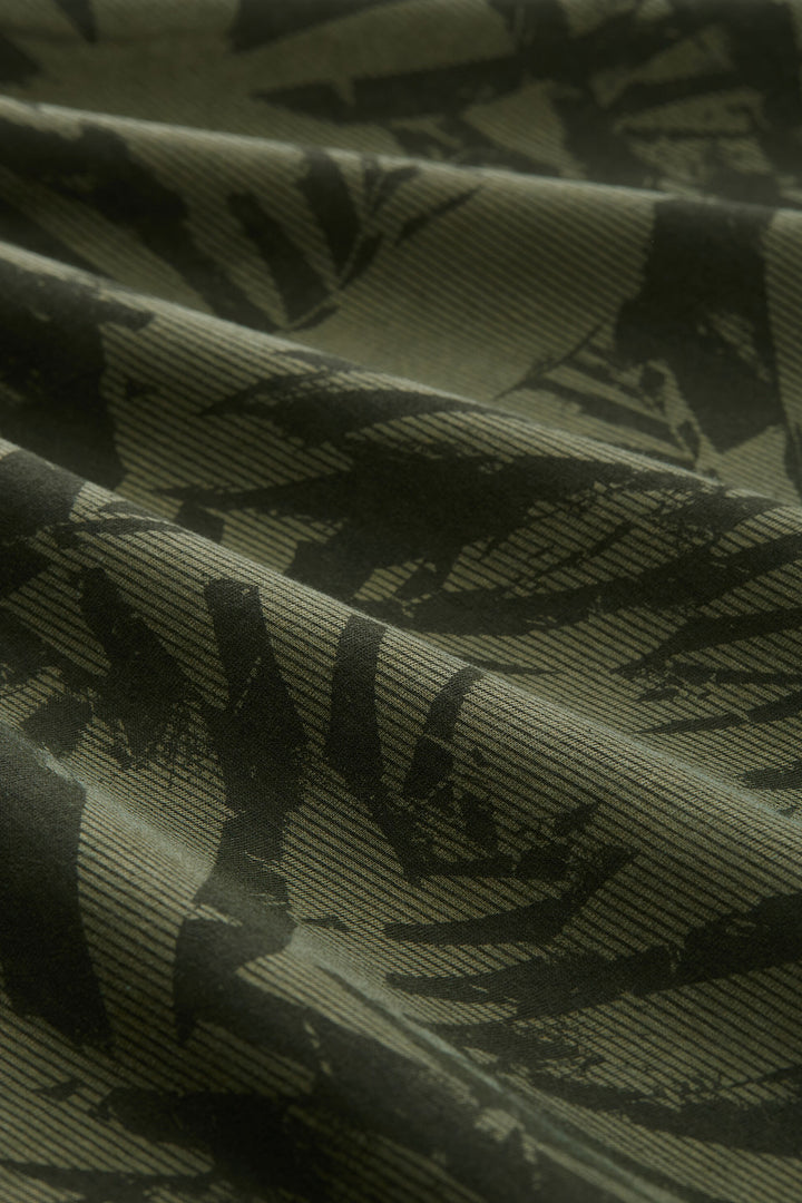 T-shirt with a tone-on-tone tropical print