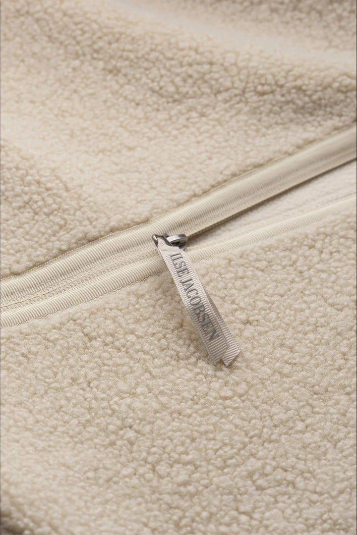 Veste longue sans manches en sherpa