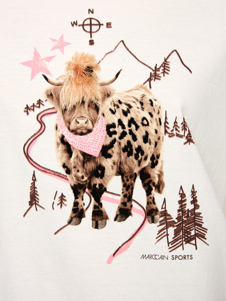 T-shirt en coton imprimé