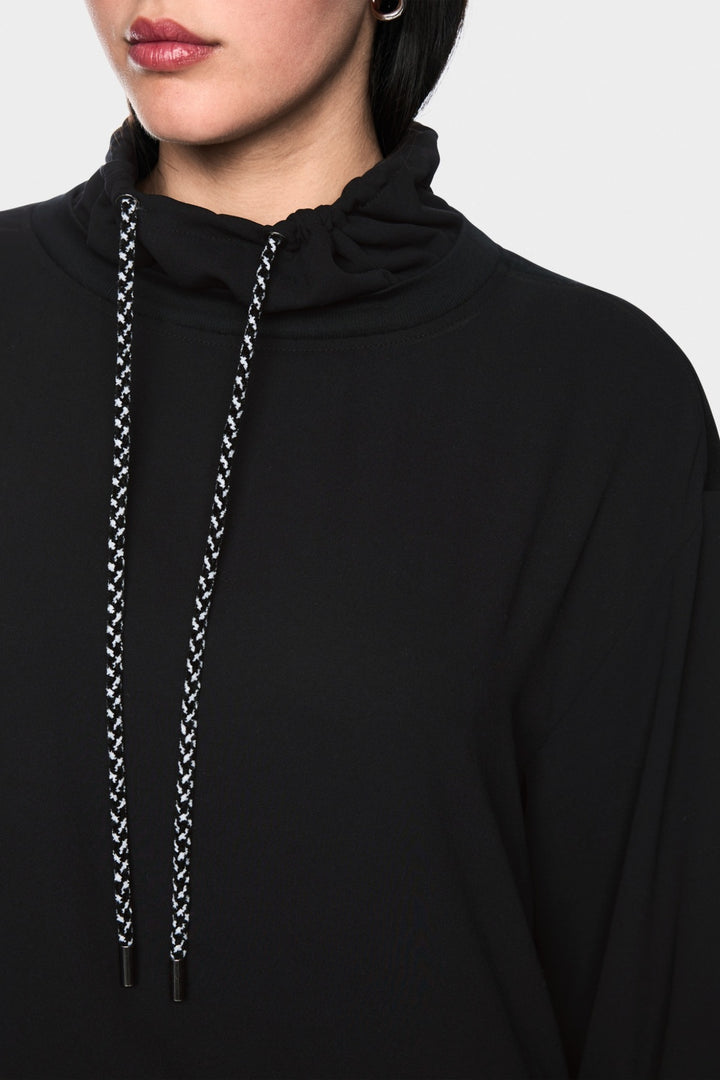 Blouse ample à col avec cordon de serrage