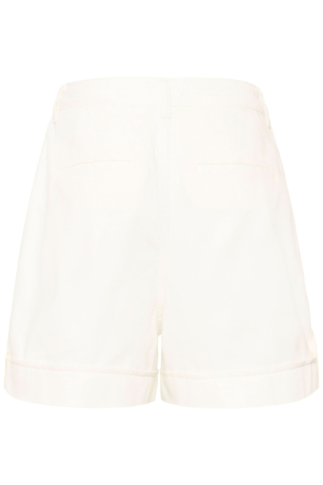 Vue arrière du Bermuda Elly structuré à revers avec plis et poches, offrant une silhouette moderne et confortable pour l&