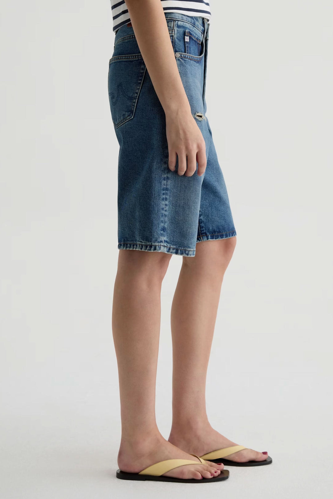 Thalia Denim Bermuda Shorts in Fit Casual Style
