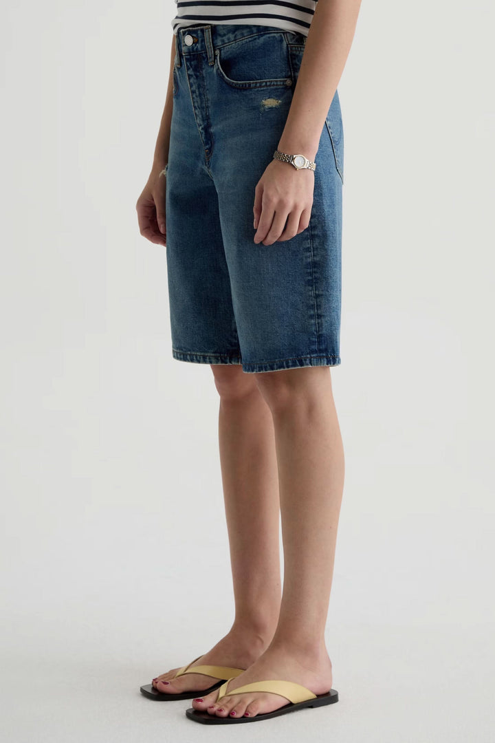 Thalia Denim Bermuda Shorts in Fit Casual Style