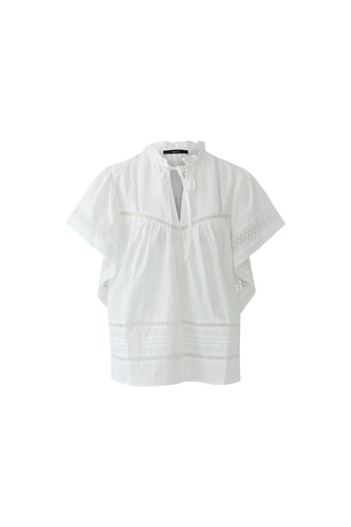 Flowy blouse with openwork details