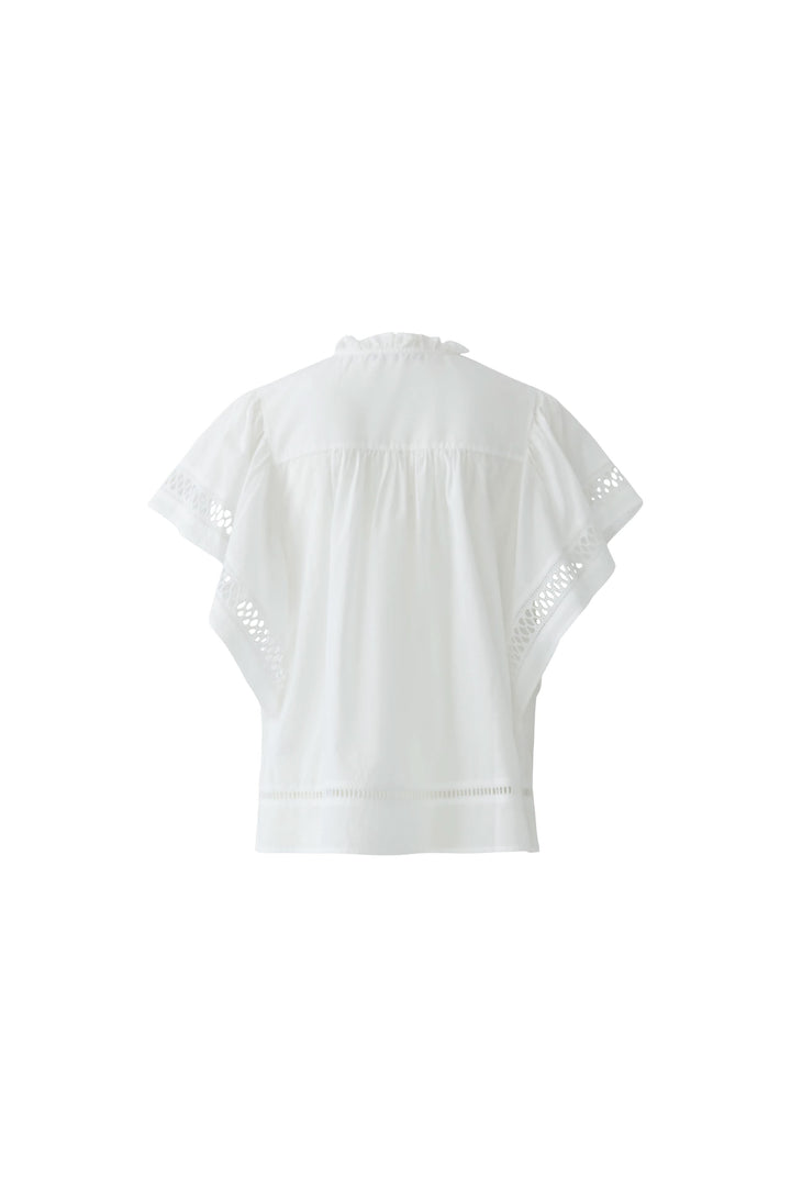 Flowy blouse with openwork details
