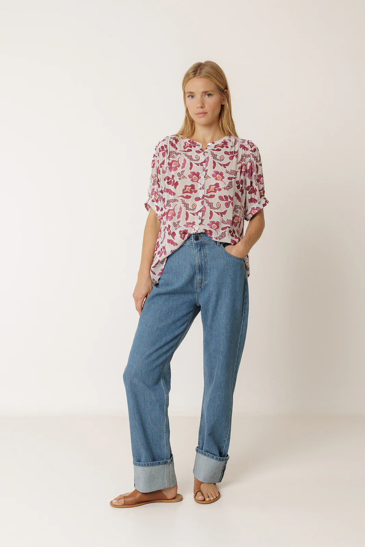 Blouse fluide à imprimé floral