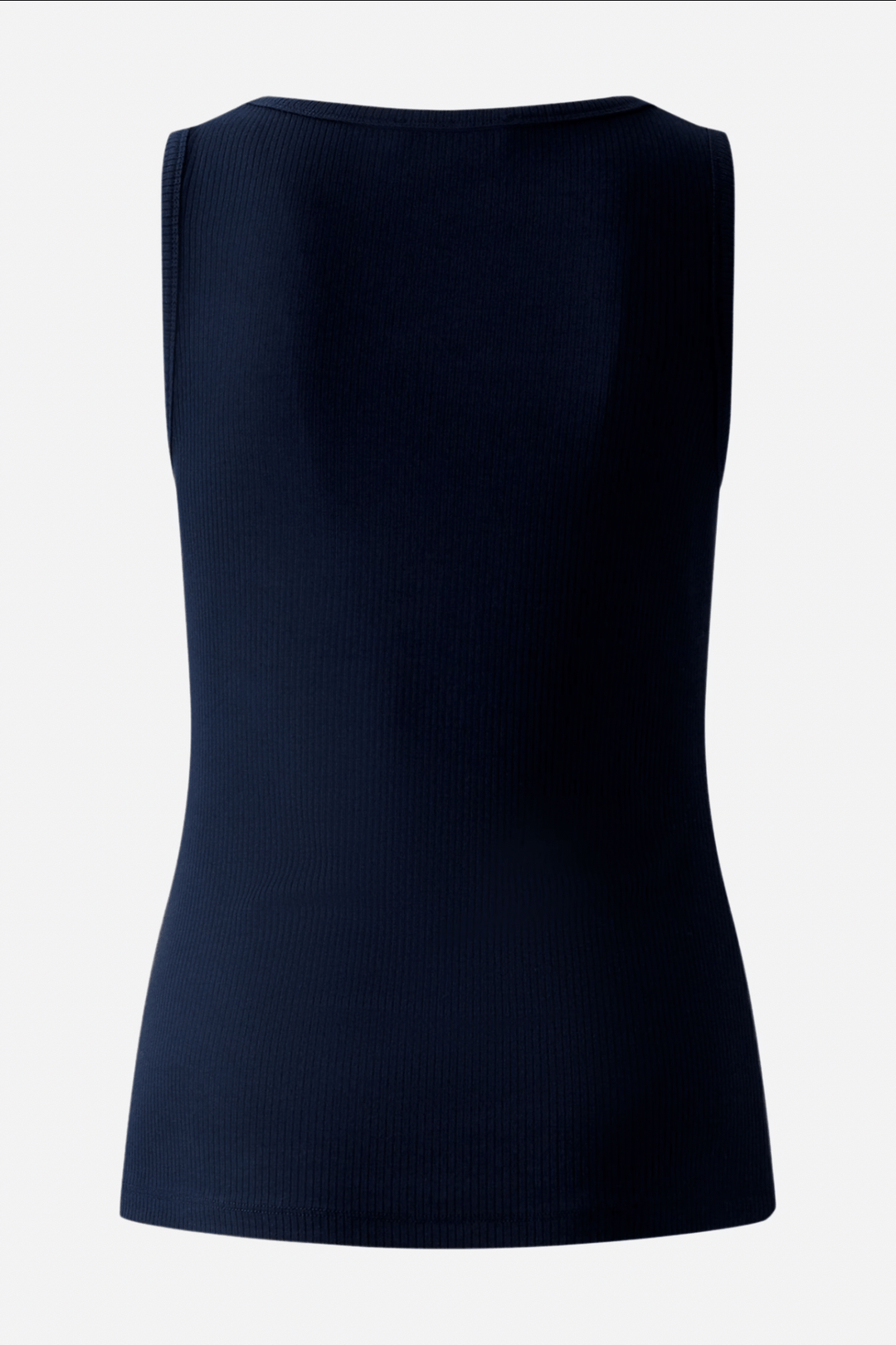 Camisole Filiz en jersey de viscose, dos nu, couleur bleu marine, élégante et confortable.