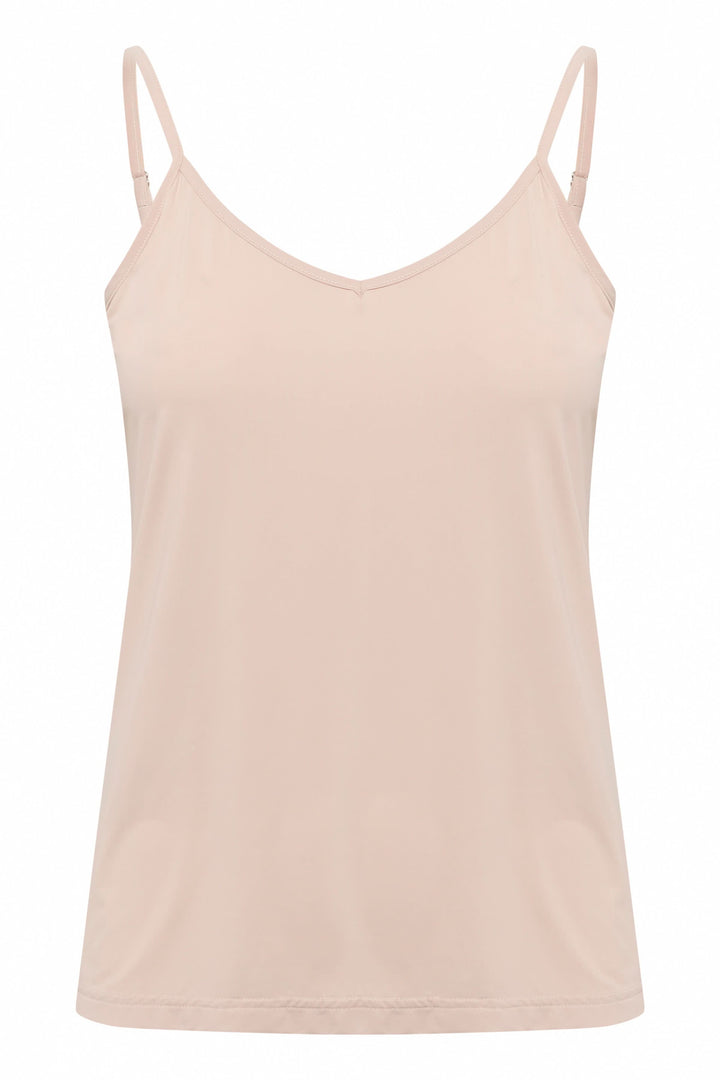 Camisole Lissandra - top à fines bretelles, coupe ajustée et encolure en V, idéale pour un look contemporain et polyvalent.