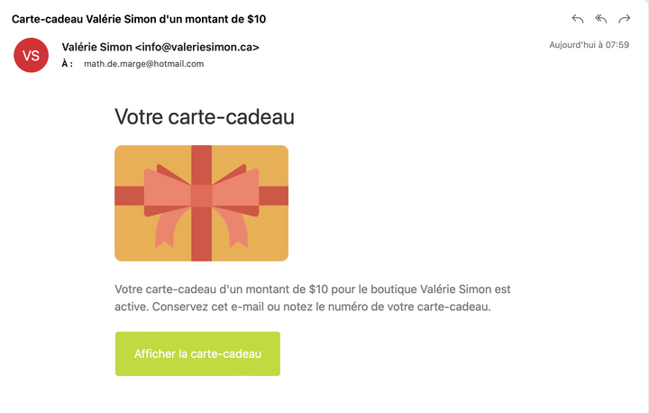 Certificat-cadeau