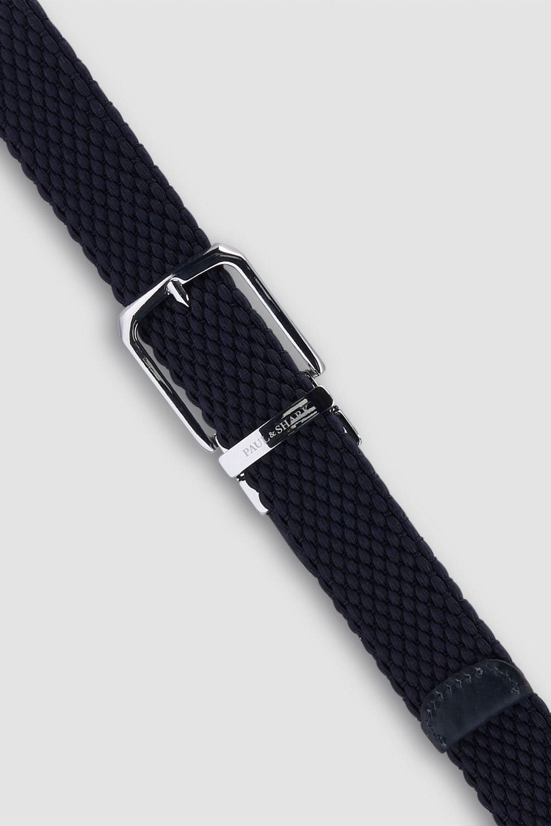 Ceinture élastique réversible avec finitions en cuir, boucle métallique, ceinture tressée extensible élégante et polyvalente.
