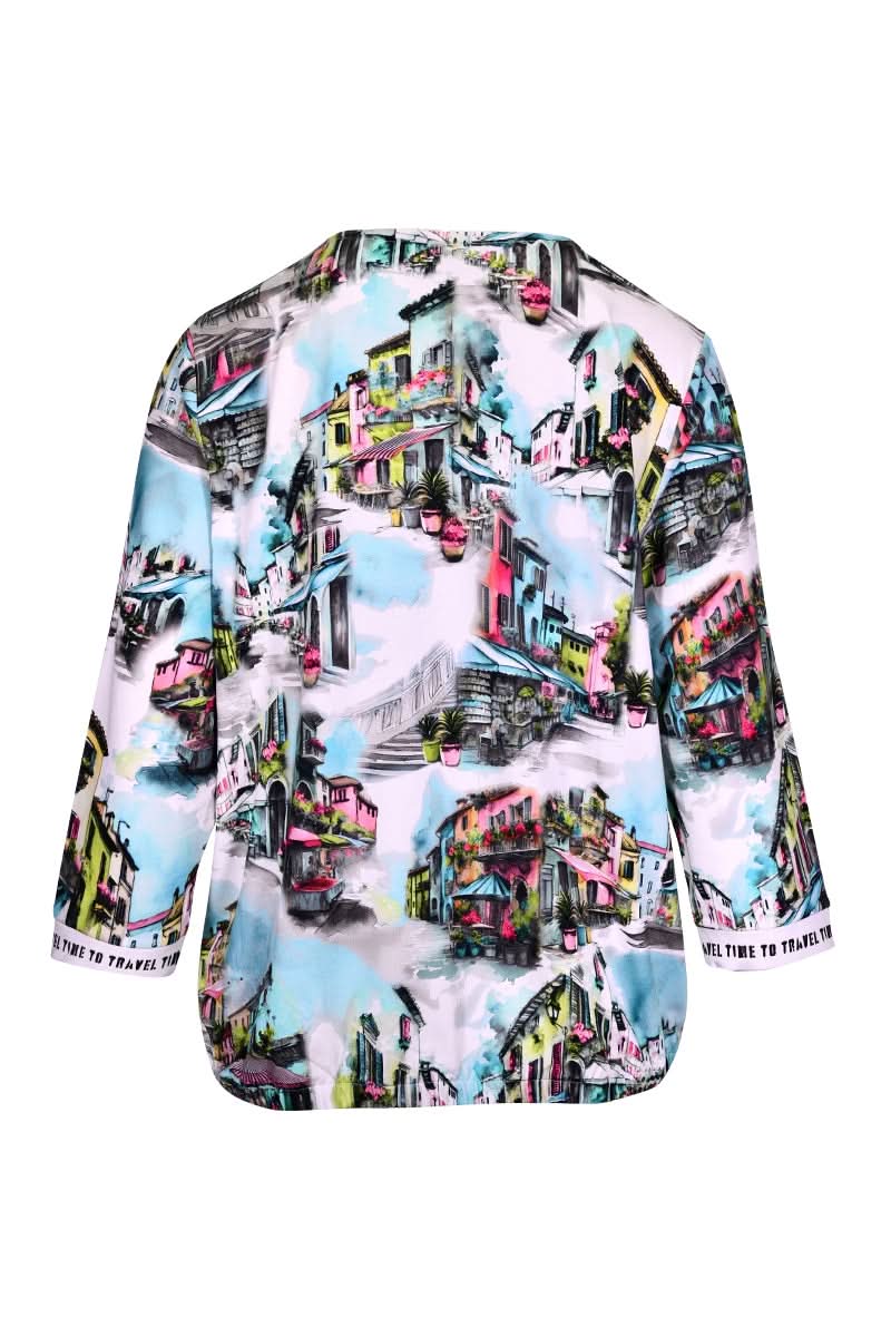 Sweatshirt with an illustrated print