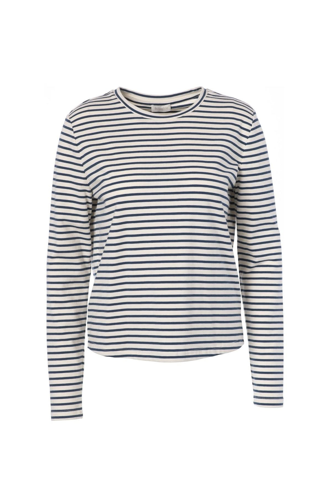 Chandail ligné à rayures marines, coupe ajustée confortable, idéal pour un style casual-chic, essentiel polyvalent pour toute occasion.