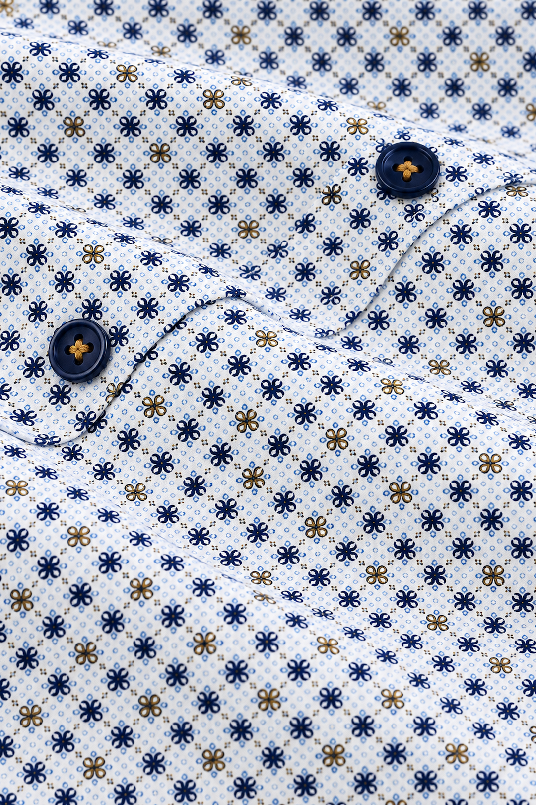 Geometric-print casual shirt