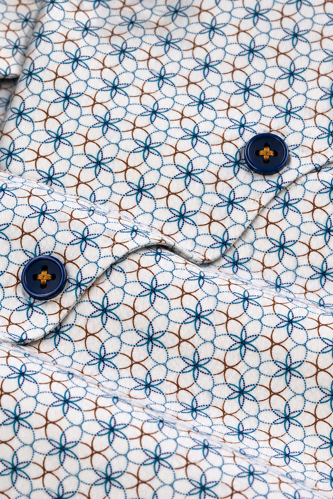 Floral mosaic print casual shirt