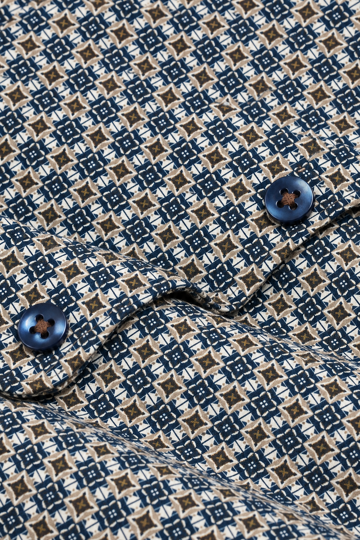 Diamond-print casual shirt
