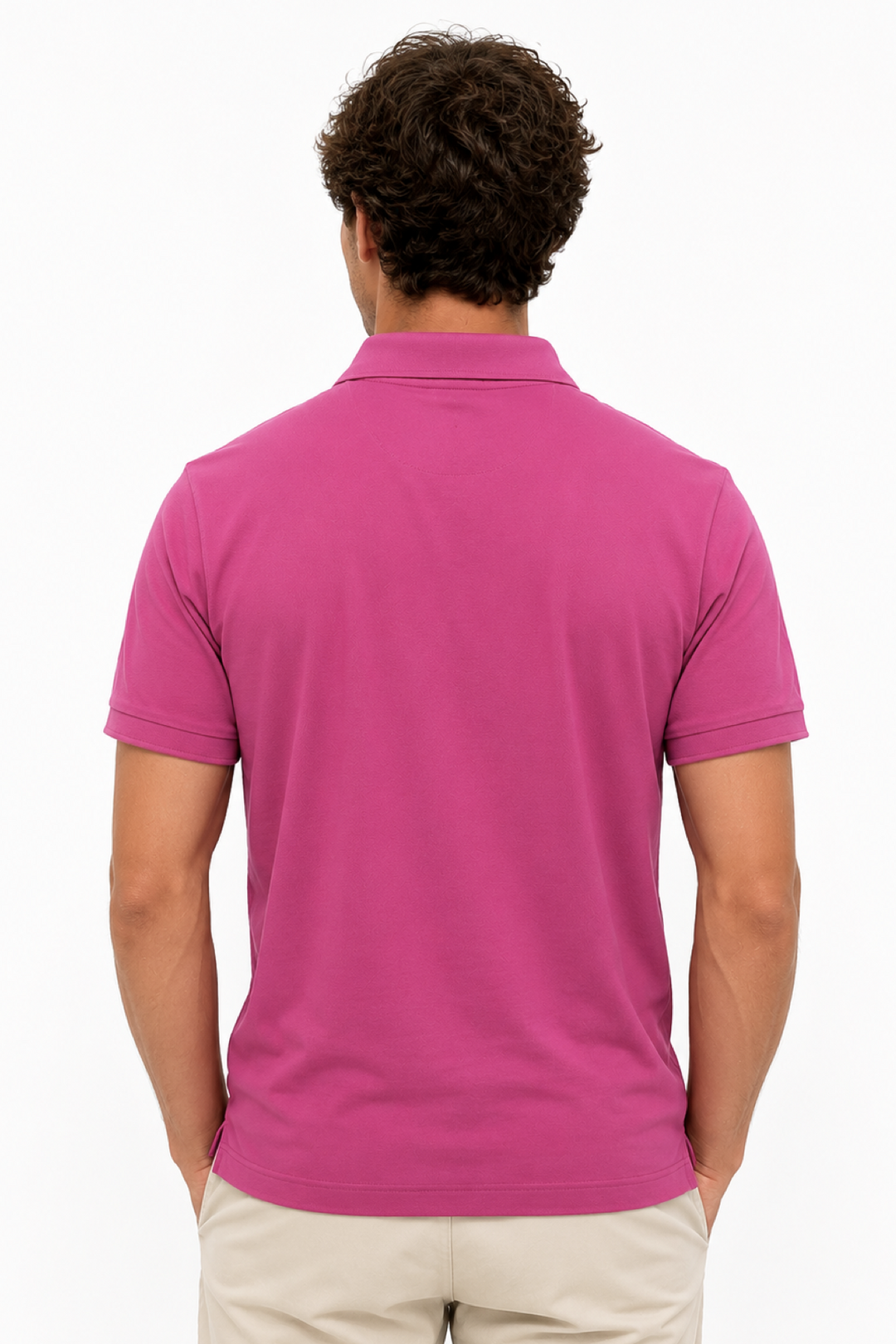 Short-sleeve piqué polo shirt