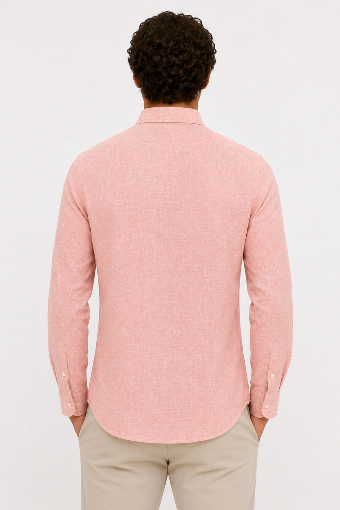 Long-sleeve linen shirt