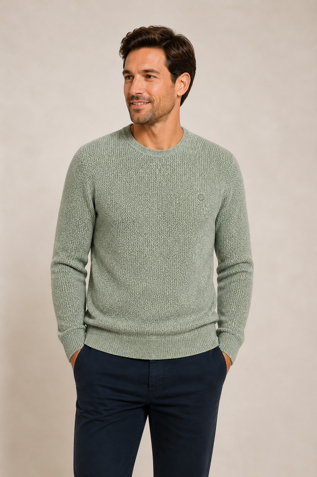 Textured knit sweater