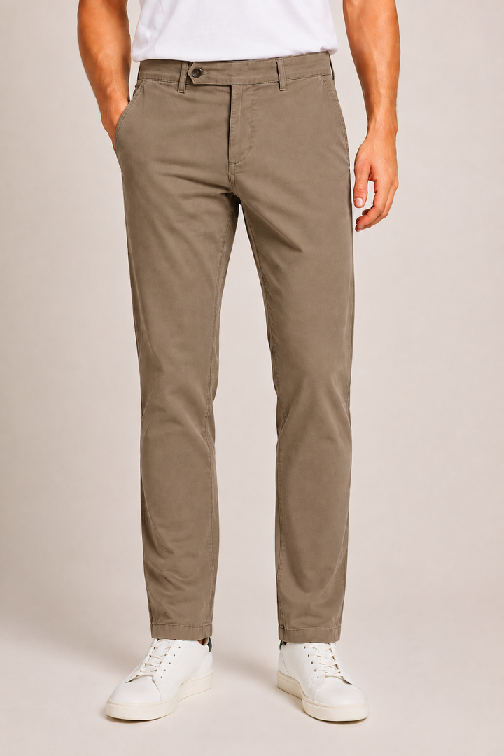 Stretch organic cotton chino pants 