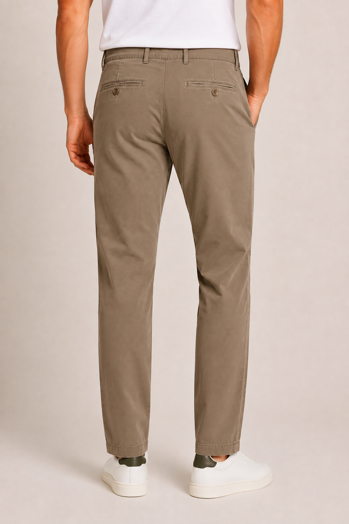 Stretch organic cotton chino pants 