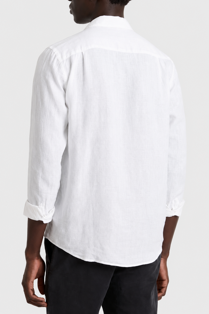 Chemise en lin à poche poitrine