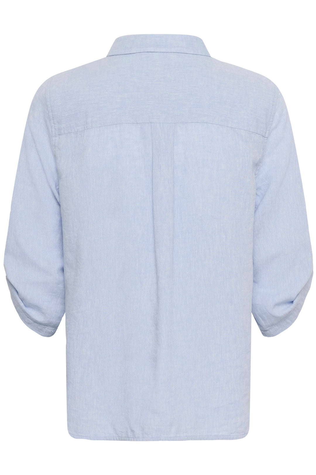 Vue arrière de la Chemise rayée Cindie avec manches 3/4 et col classique, coupe fluide et confortable, idéale pour toutes occasions.