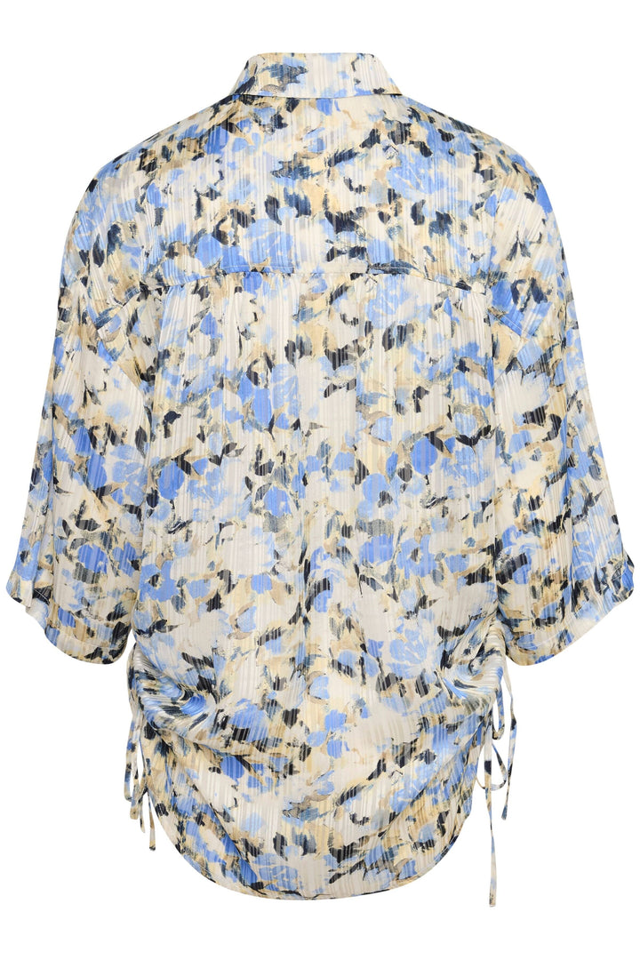 Chemise Eva à imprimé floral, manches 3/4, coupe surdimensionnée, vue arrière.