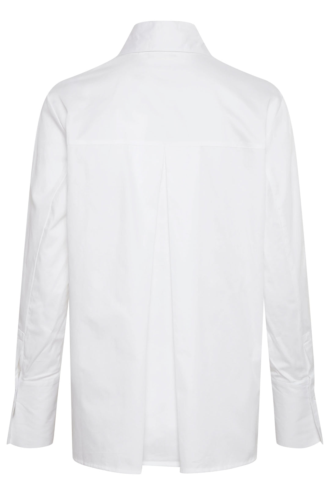Chemise Vex blanche à manches longues, col traditionnel et design élégant vu de dos.