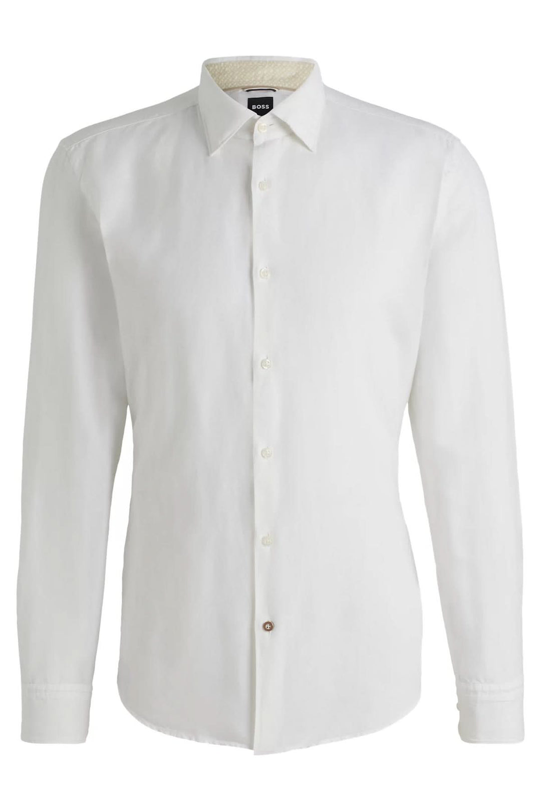 Chemise en lin et coton BOSS blanche, légère et élégante, pour un style d&