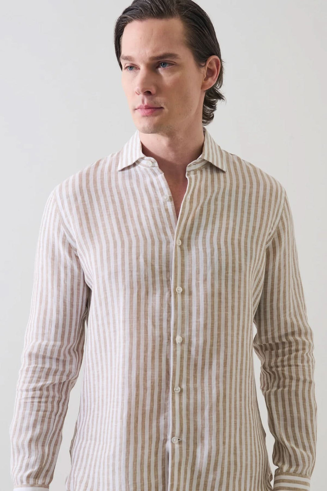 Bengal-striped linen shirt