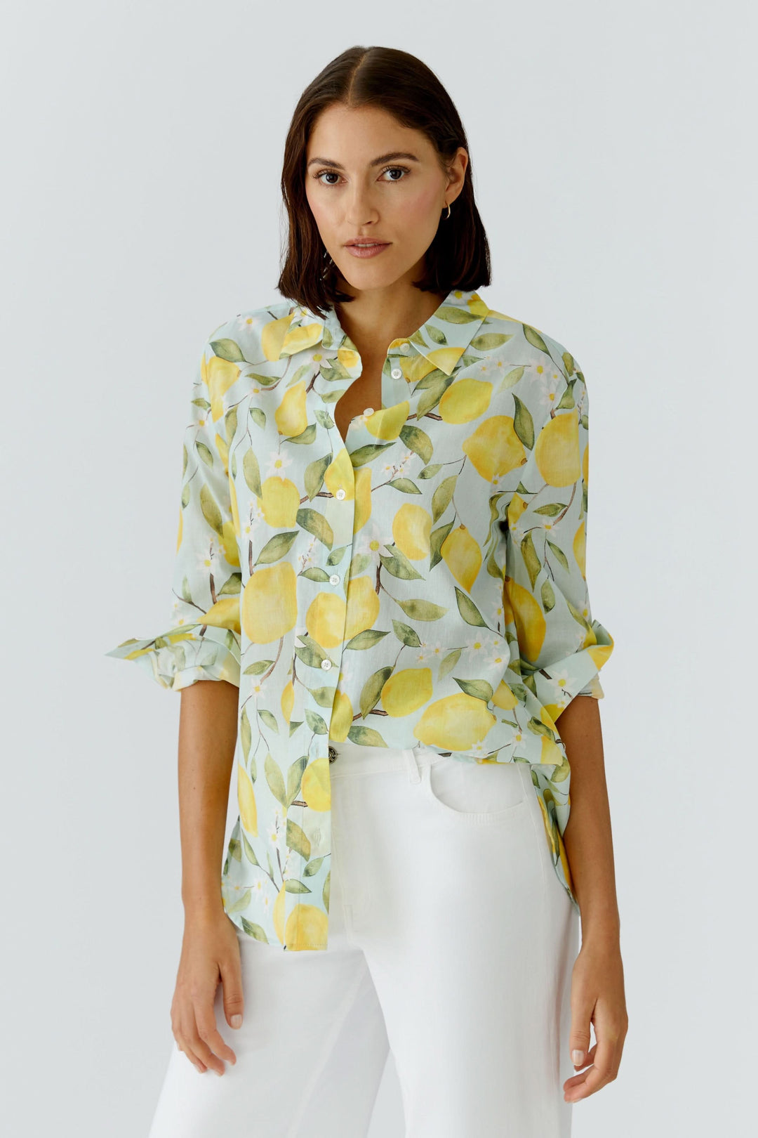 Flowy shirt with lemon print