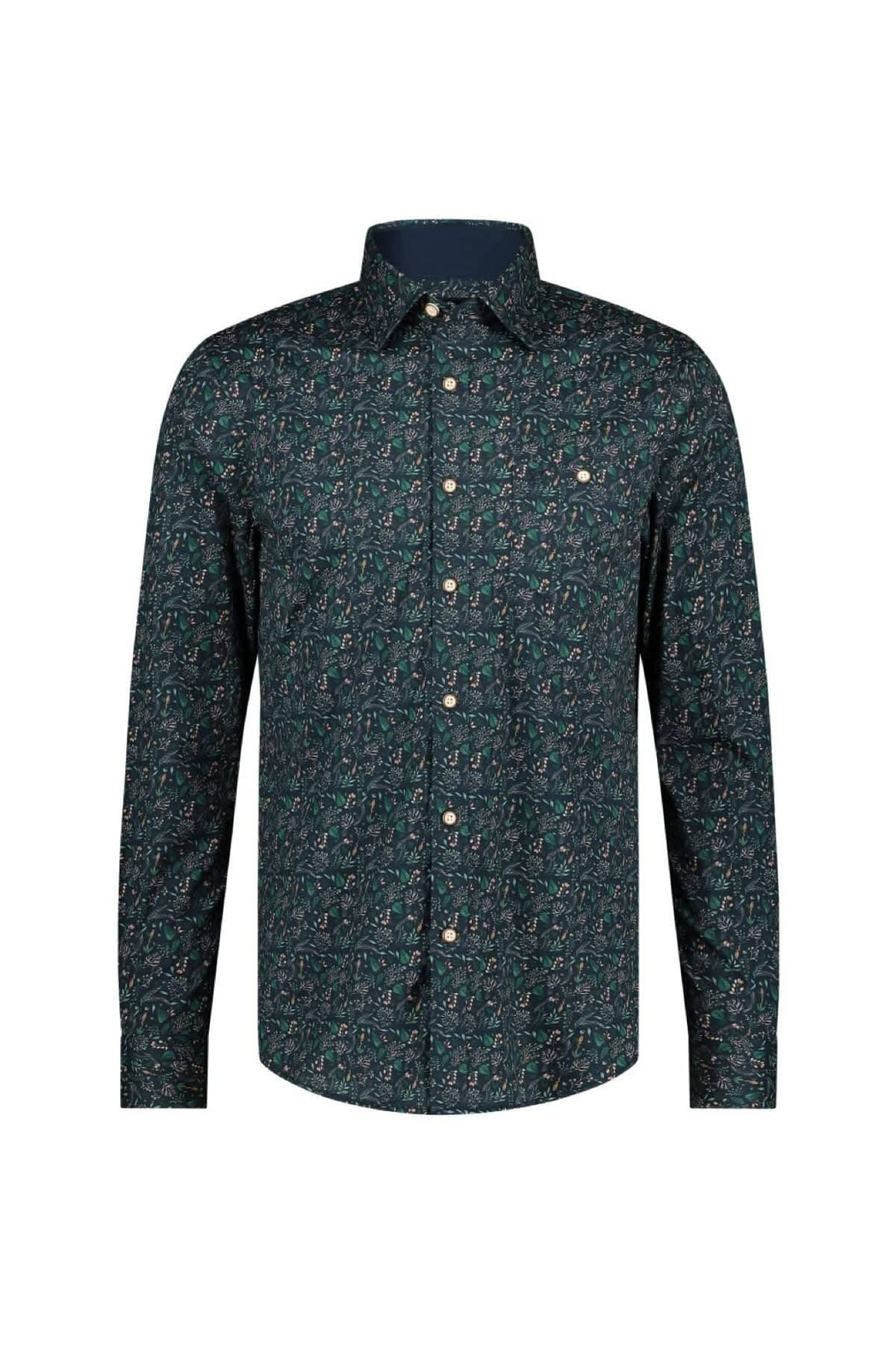 Chemise sport à imprimé feuilles d&