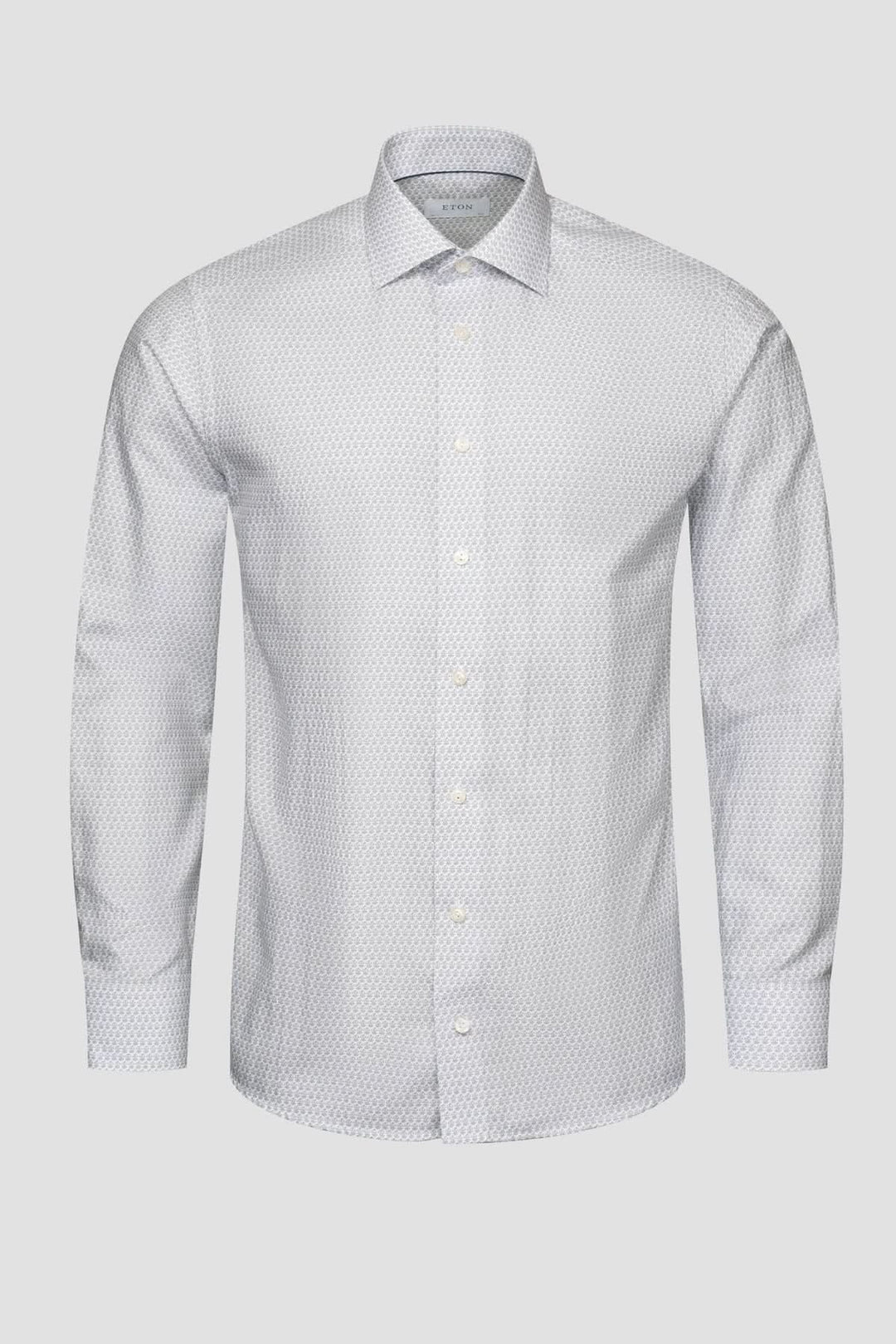 Chemise habillée en coton avec motif microimprimé joker, élégante et confortable pour les événements formels.