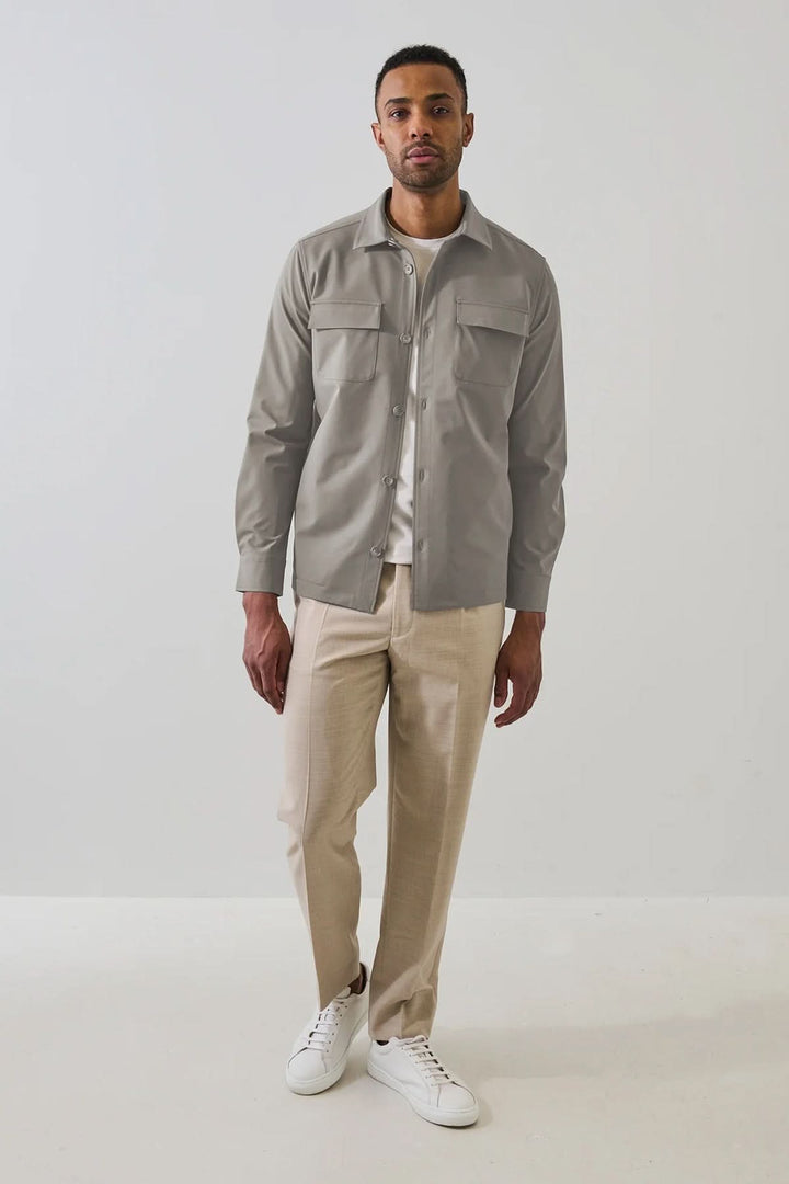 Stretch shirt-jacket