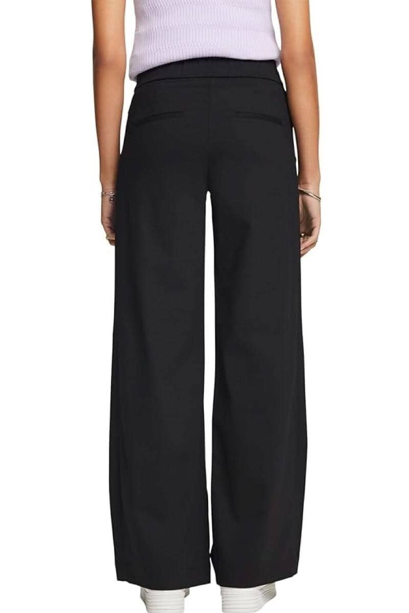 Pantalon habillé noir vue de dos, coupe droite, idéal pour le bureau ou un événement spécial.
