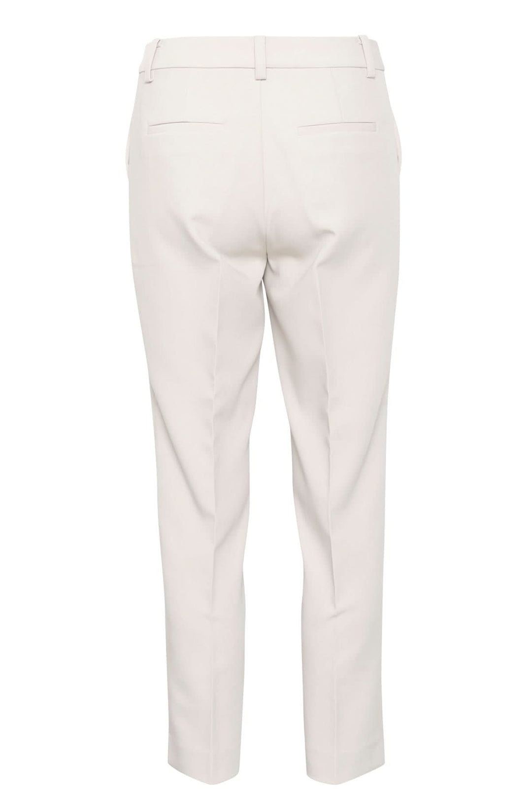 Pantalon habillé Urbana, coupe fuseau élégante, tissu léger, poches pratiques, vue arrière.