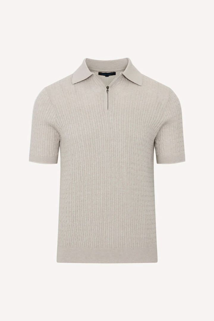 Polo tricot à fermeture éclair