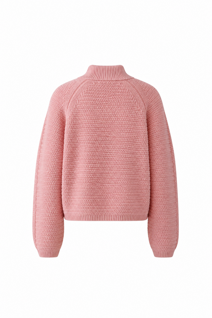 Textured Knit Turtleneck Sweater