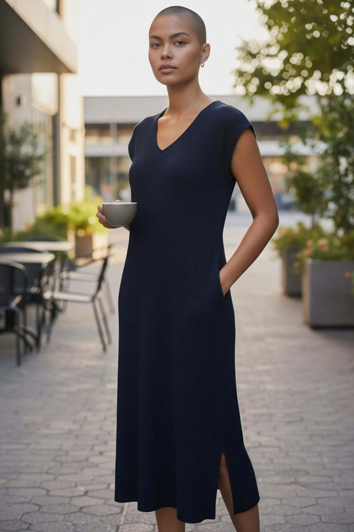 Robe plissée avec poches