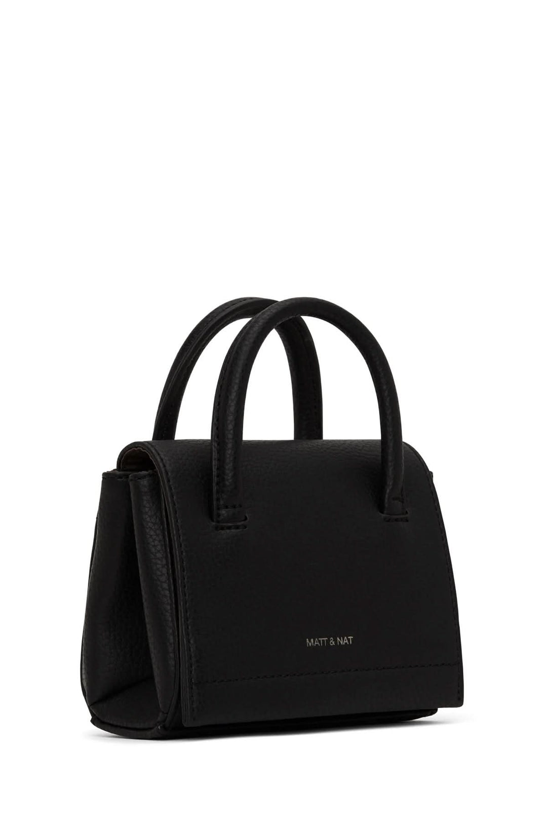 Sacoche Adelmicro vegan noire avec double poignée et design compact, idéale pour iPhone 11 Pro Max.