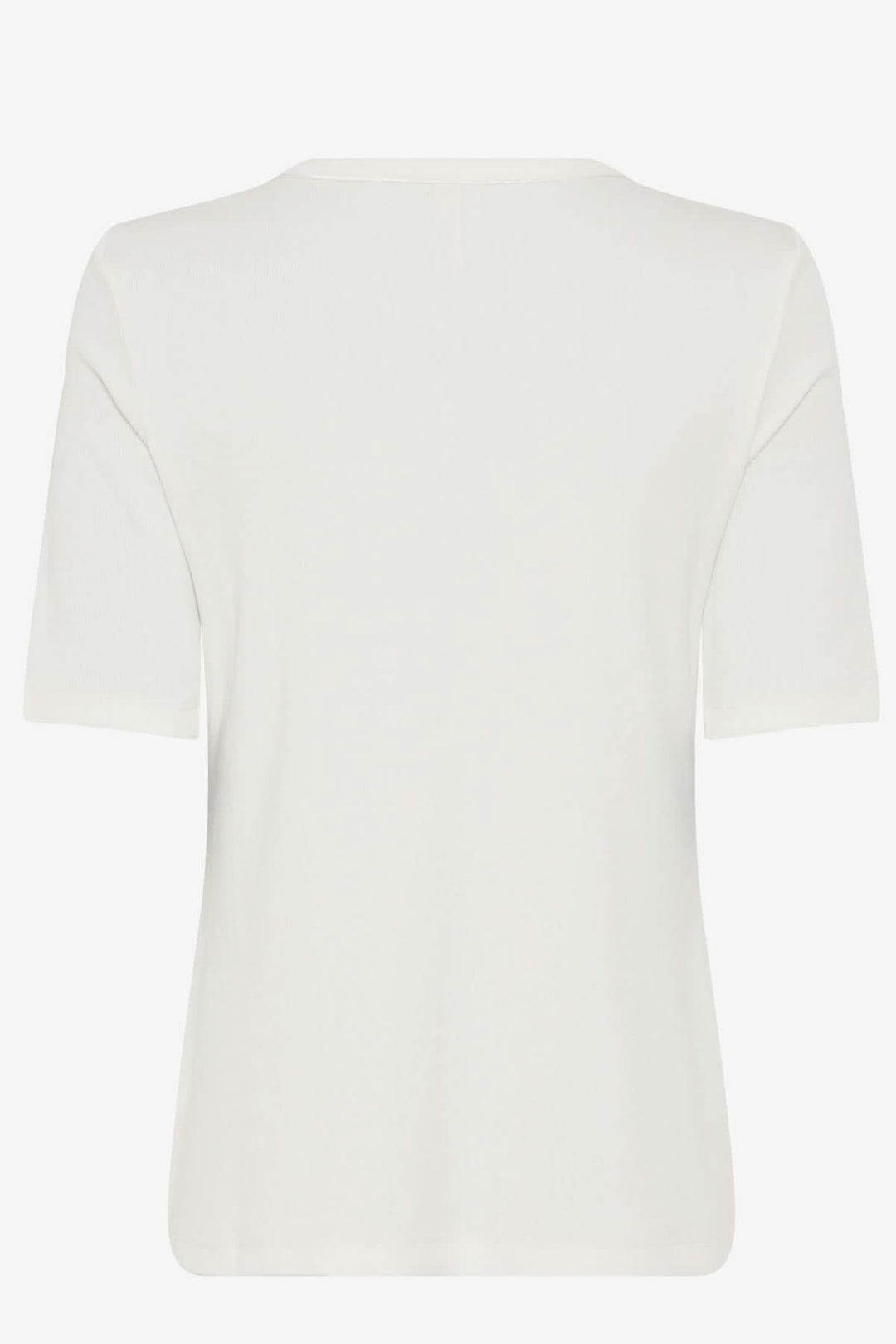 T-shirt Carina, vue arrière, design moderne, manches mi-longues, coupe ajustée en coton.