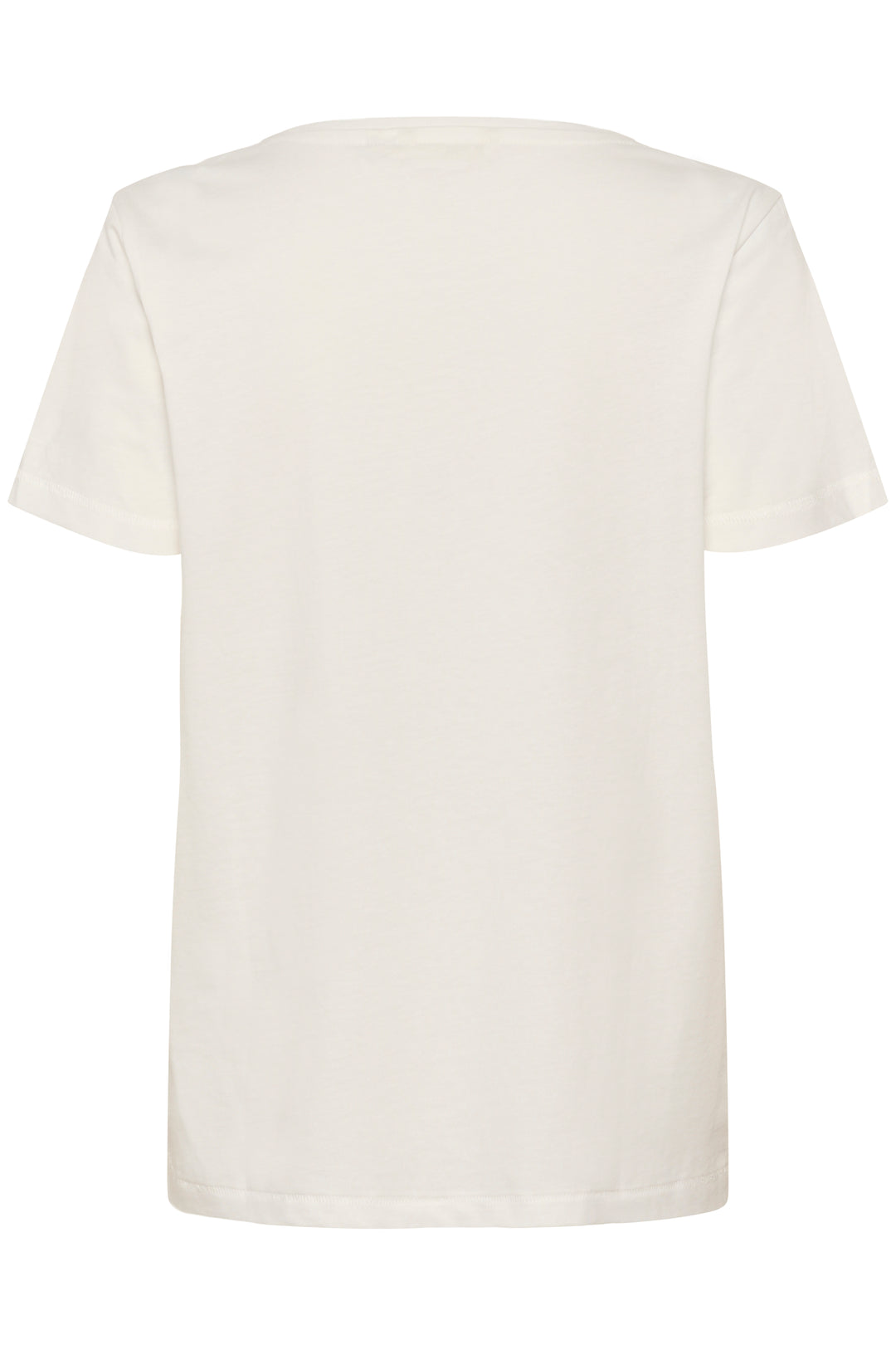 Dos du T-shirt Joliy à manches courtes, coupe droite, couleur blanche, tissu doux, idéal pour un style décontracté et confortable.
