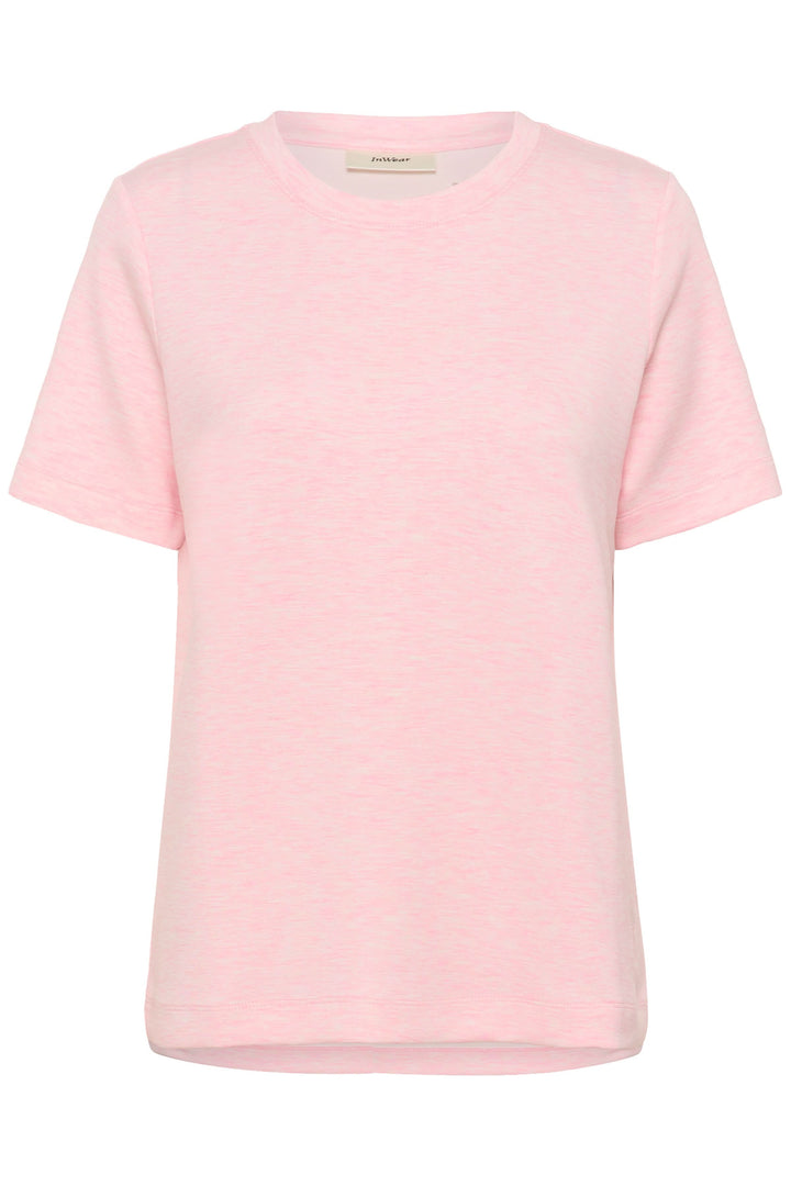 T-shirt Vincent rose avec coupe droite minimaliste et encolure ronde, idéal pour un confort quotidien et parfait sous une veste.