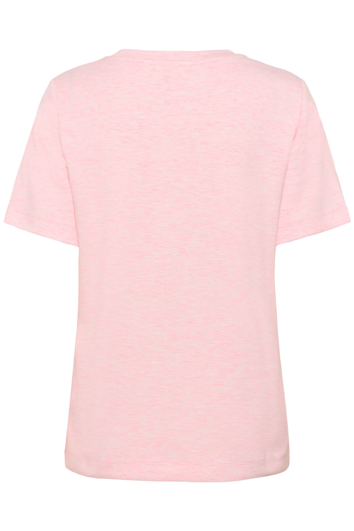 T-shirt Vincent rose, manches courtes, coupe droite et col rond, idéal pour une garde-robe versatile et confortable.